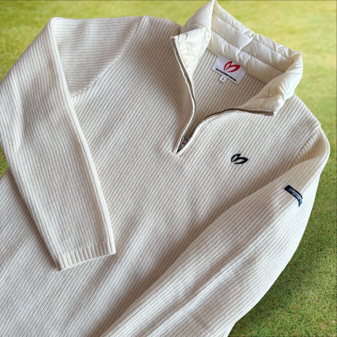 マスターバニー　ニット　セーター　M〜L相当　中綿ダウン　ウール100% 白