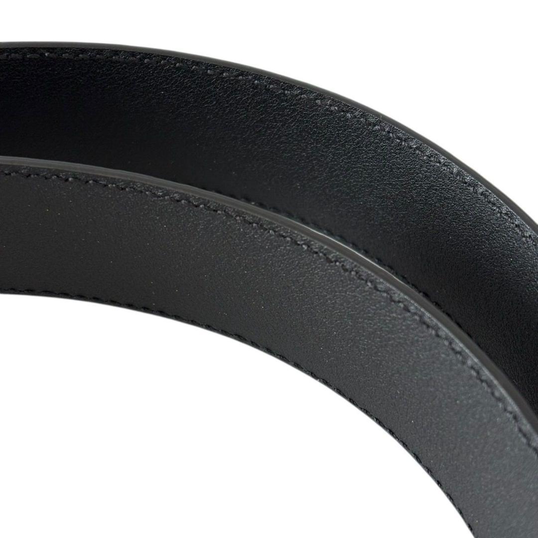 GUCCI グッチ 480199 グッチシマ ベルト ロゴ レザー ブラック