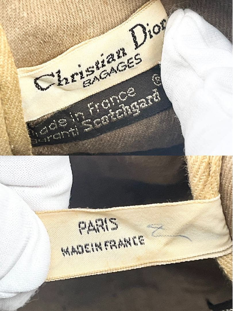 【美品】クリスチャンディオール トロッター ボストンバッグ ネイビー