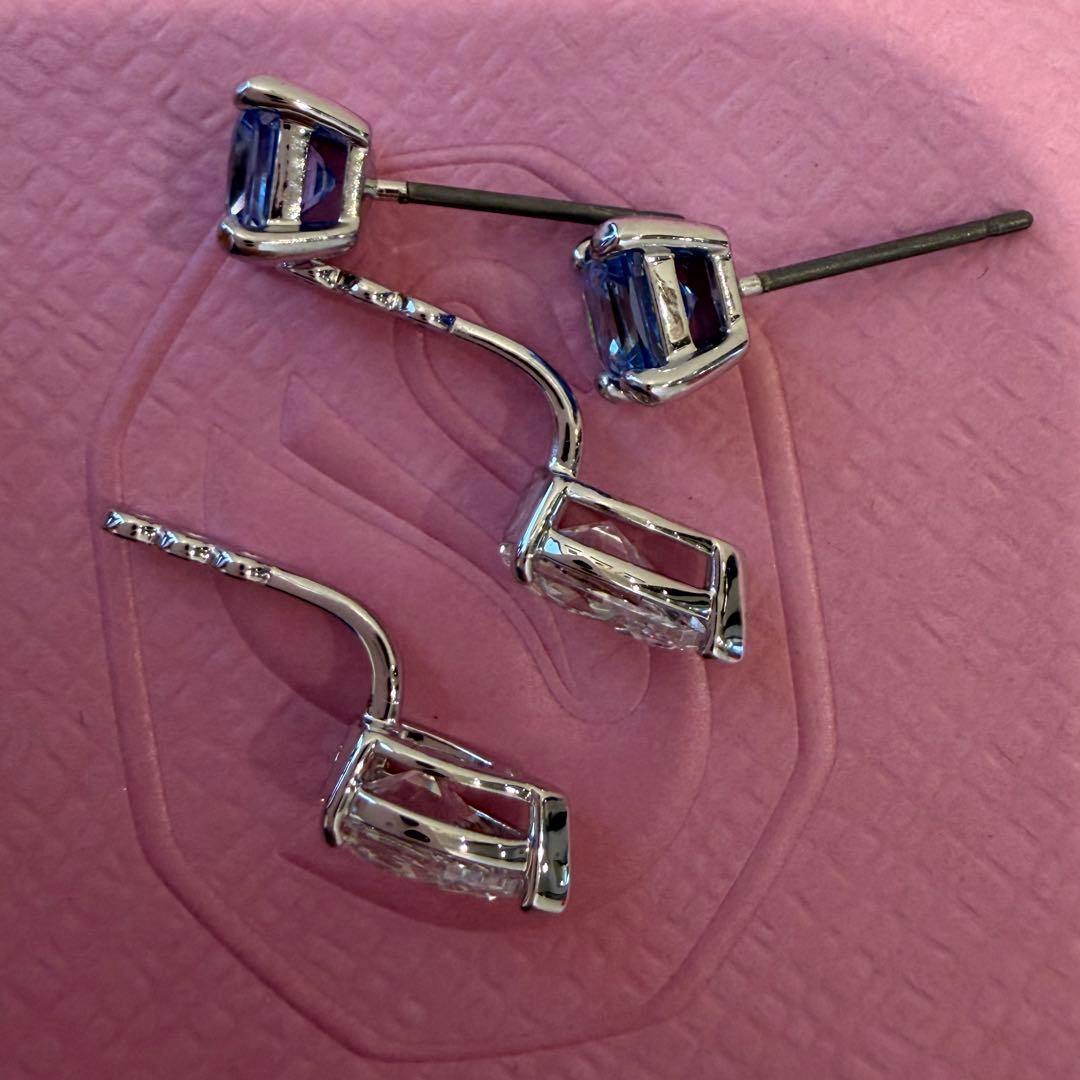 新品！ スワロフスキー 現行 ジャケットピアス ペアシェイプ SWAROVSKI