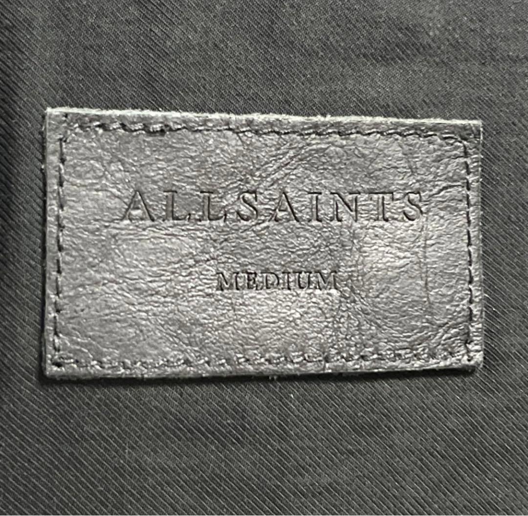 オールセインツ　ALL SAINTS 羊革　レザーシングルライダースジャケット