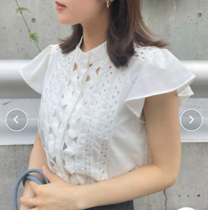 【新品未使用】FRAY I.Dフレイアイディー リックラックテープブラウス 0