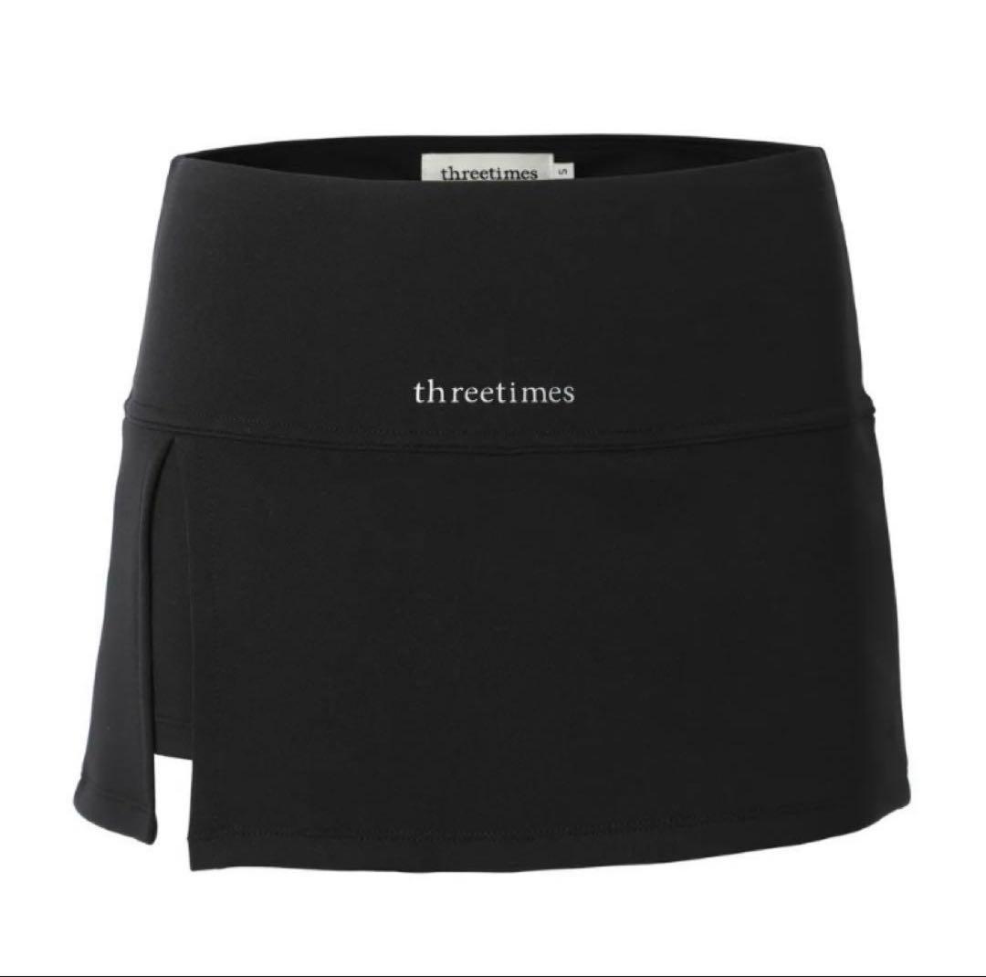 スカート threetimes athletic slit skirt