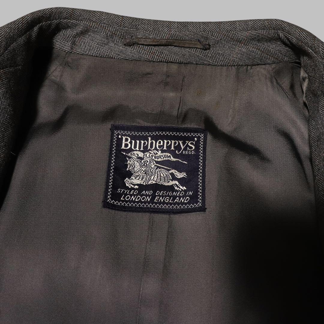 60s 70s★BURBERRY★ウール ステンカラーコート★HBT★チェック