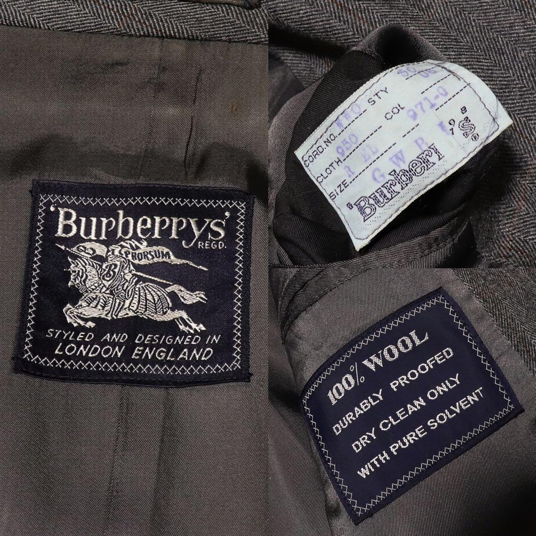 60s 70s★BURBERRY★ウール ステンカラーコート★HBT★チェック
