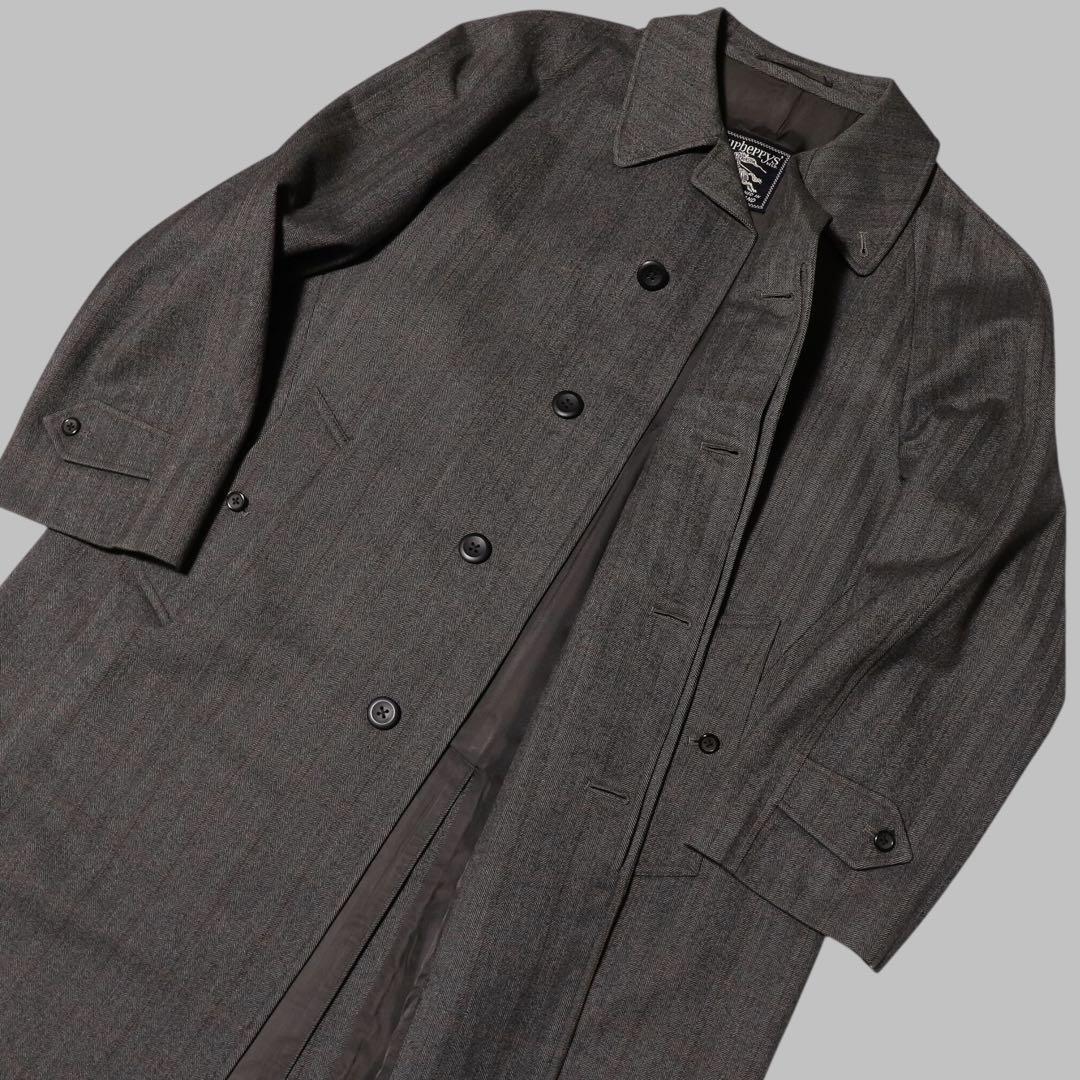 60s 70s★BURBERRY★ウール ステンカラーコート★HBT★チェック