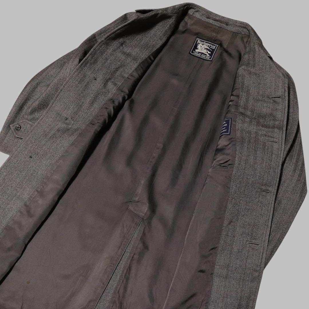 60s 70s★BURBERRY★ウール ステンカラーコート★HBT★チェック