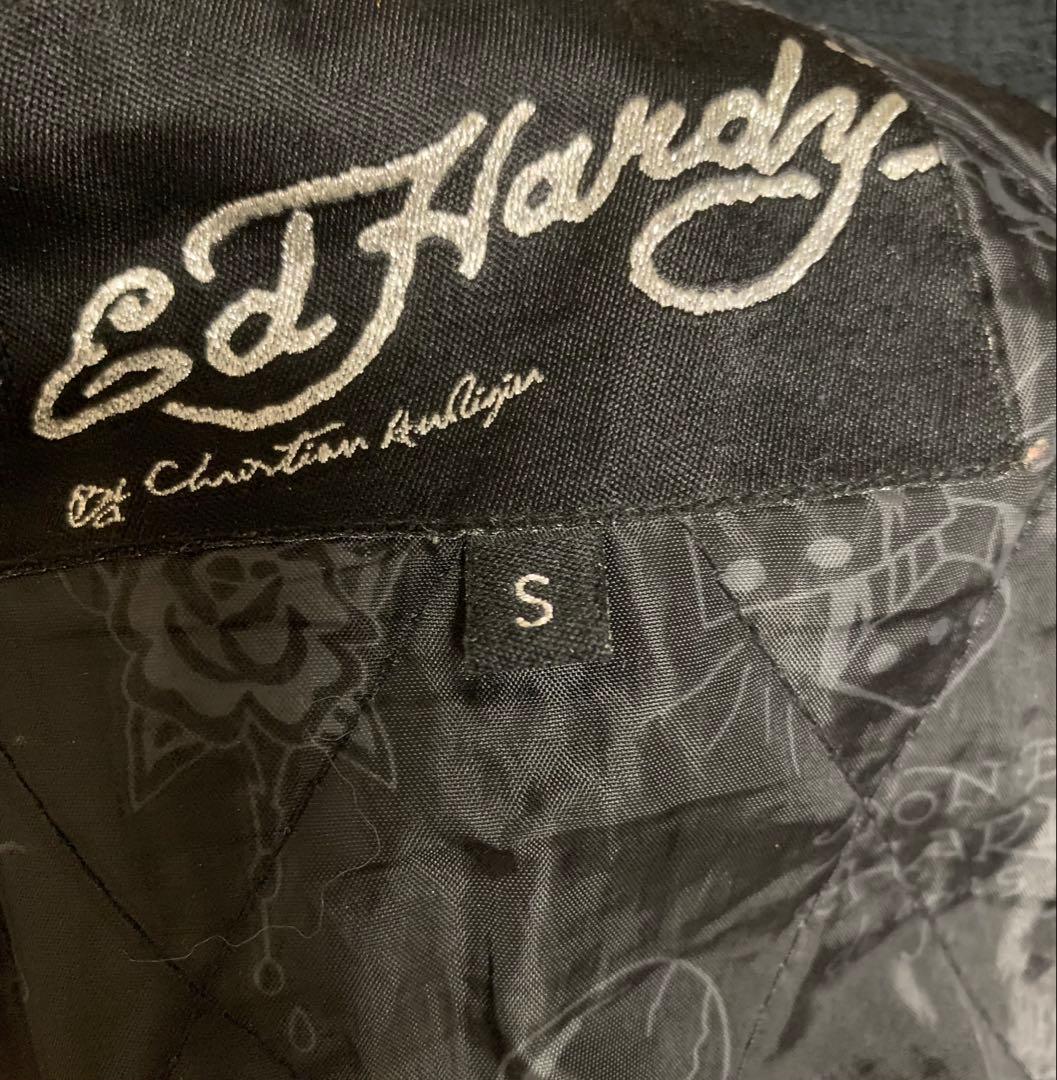 【激レア商品】エドハーディ y2k ブラック レザー ライダース ジャケット S