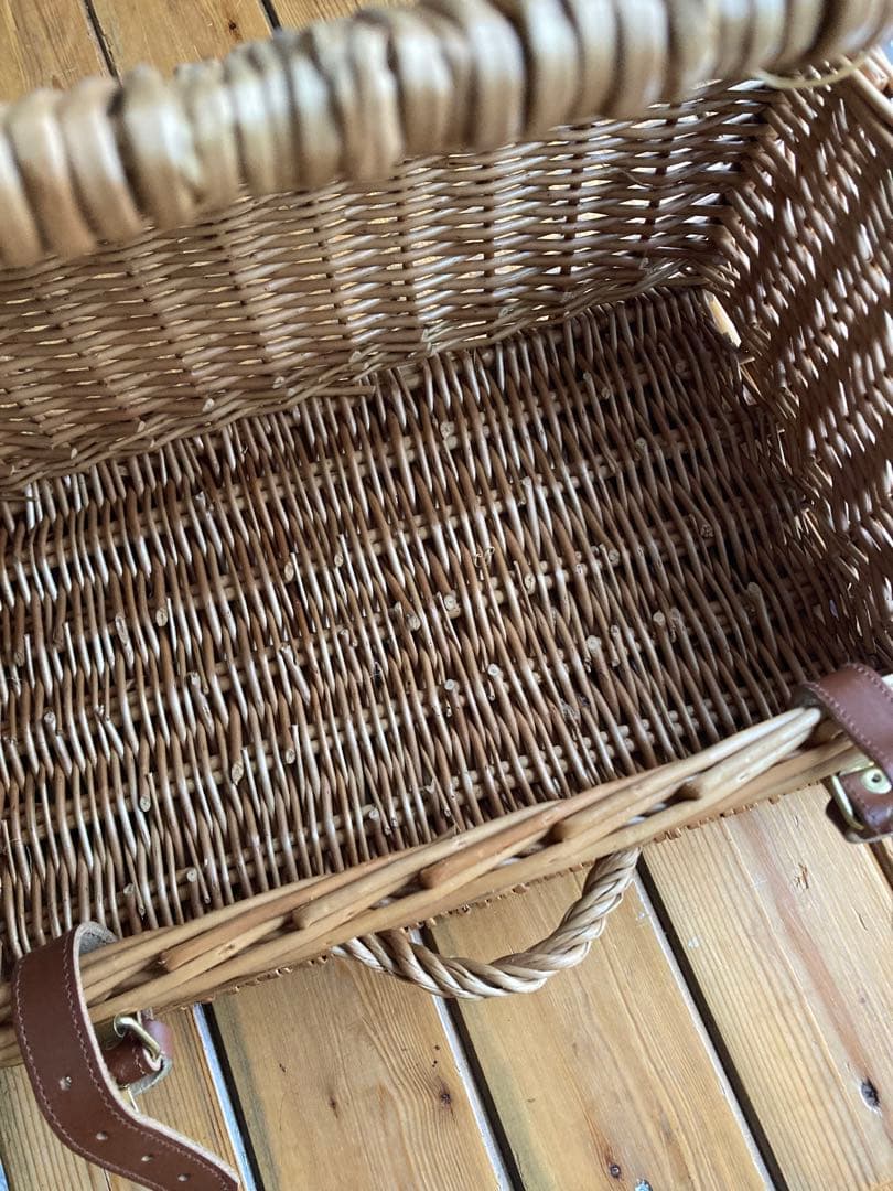 小物入れ F&M square basket with handle / ENGLAND