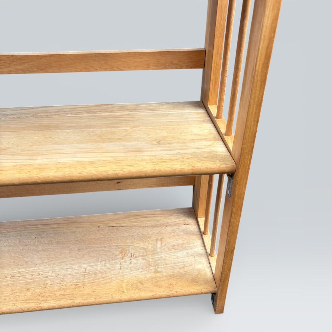 【最終価格】北欧風 天然木 折りたたみ ウッドラック 3段 シェルフ キャンプ