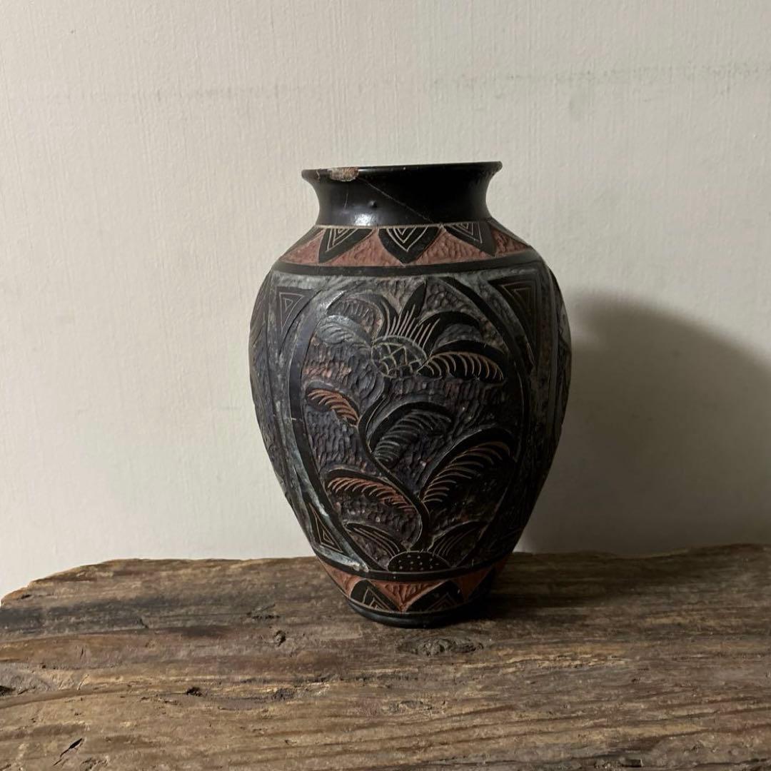 琉球　古典焼　小壺　⑤壺屋焼　やちむん　古民芸　アンティーク　骨董　検:李朝.