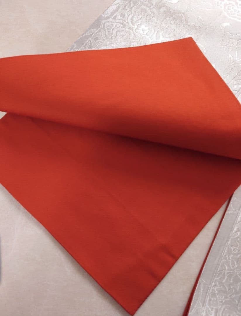 正絹　七五三　袋帯　銀系