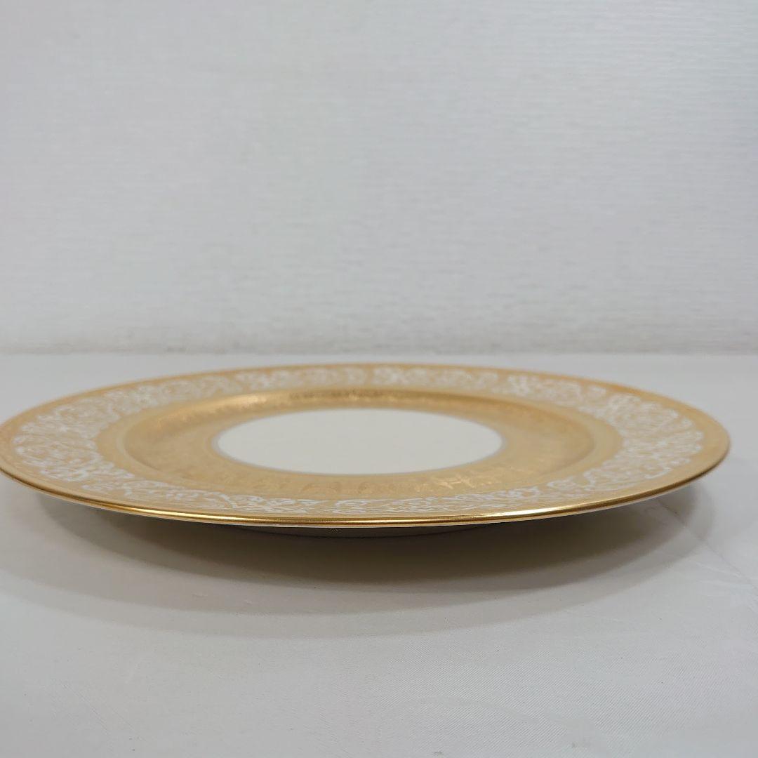 ドイツ HEINRICH&Co ババリア アンティーク食器 28cm 大皿 金彩