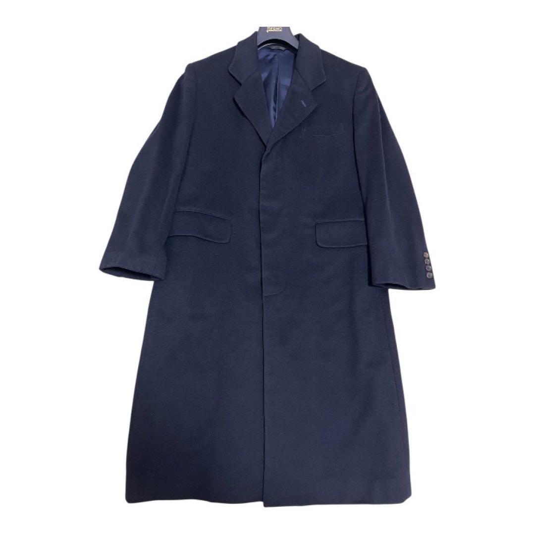 極美品【ロロピアーナ×カシミヤ100%】 比翼 チェスターコート M~L相当