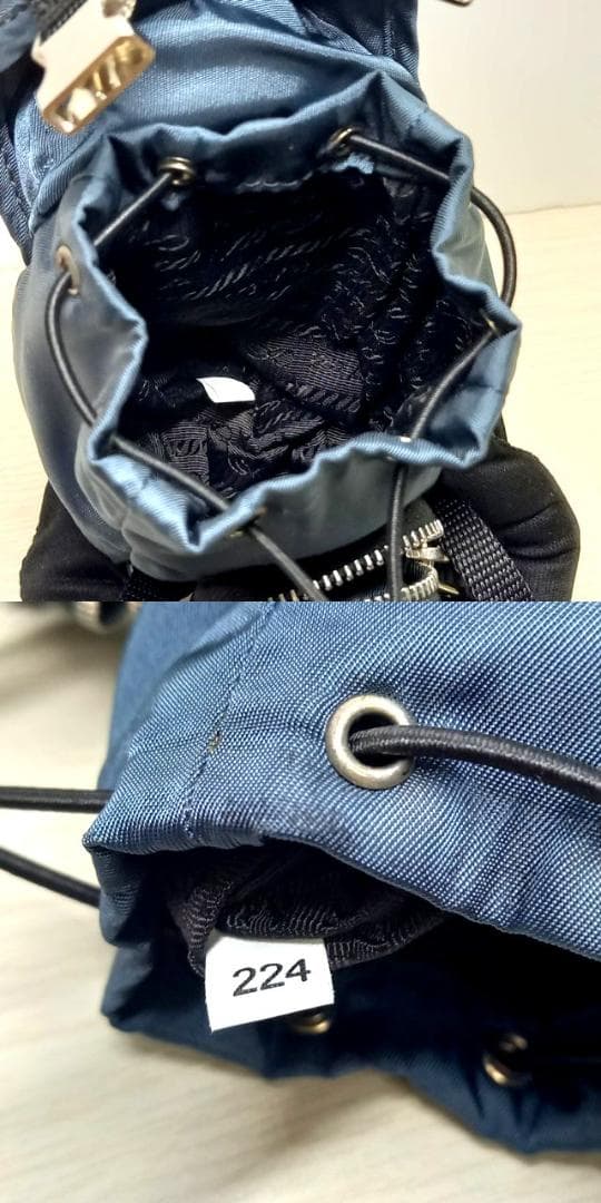 レア 美品 プラダ キーリング キーホルダーキーチャーム リュック 三角プレート