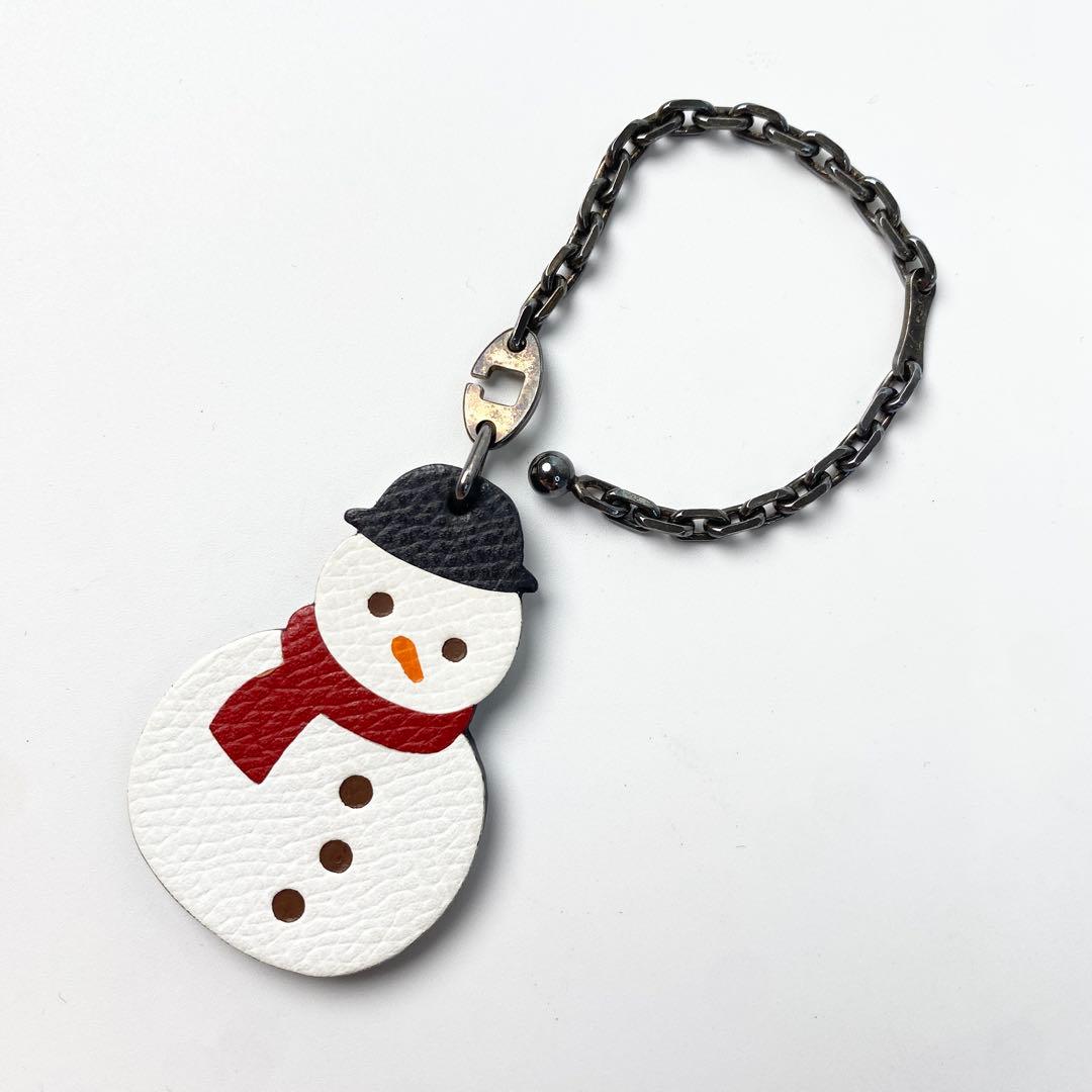 エルメス HERMES 雪だるま バッグチャーム キーホルダー.