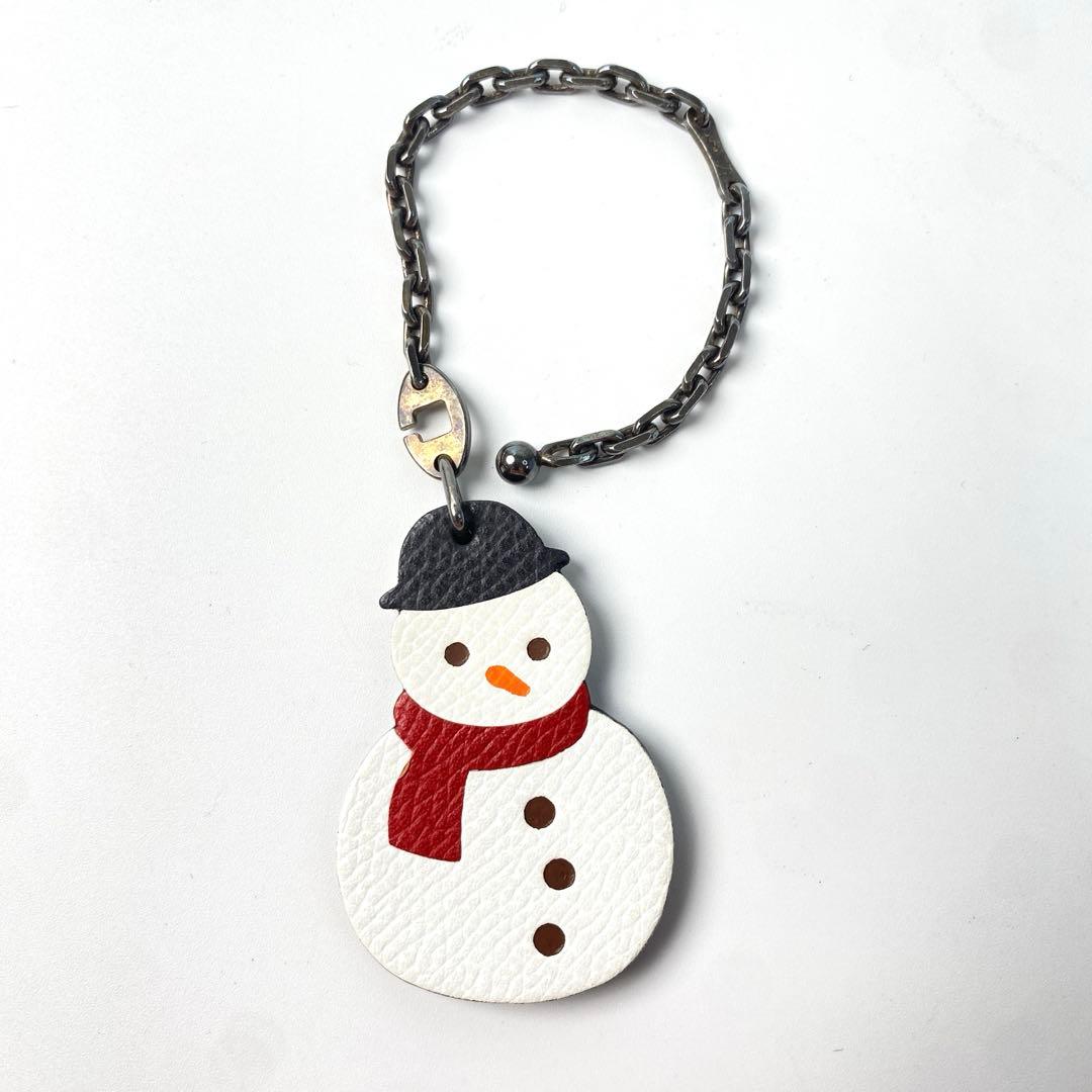 エルメス HERMES 雪だるま バッグチャーム キーホルダー.