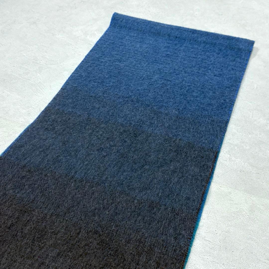 美品 定番 ポールスミス グラデーション カシミヤマフラー イギリス製