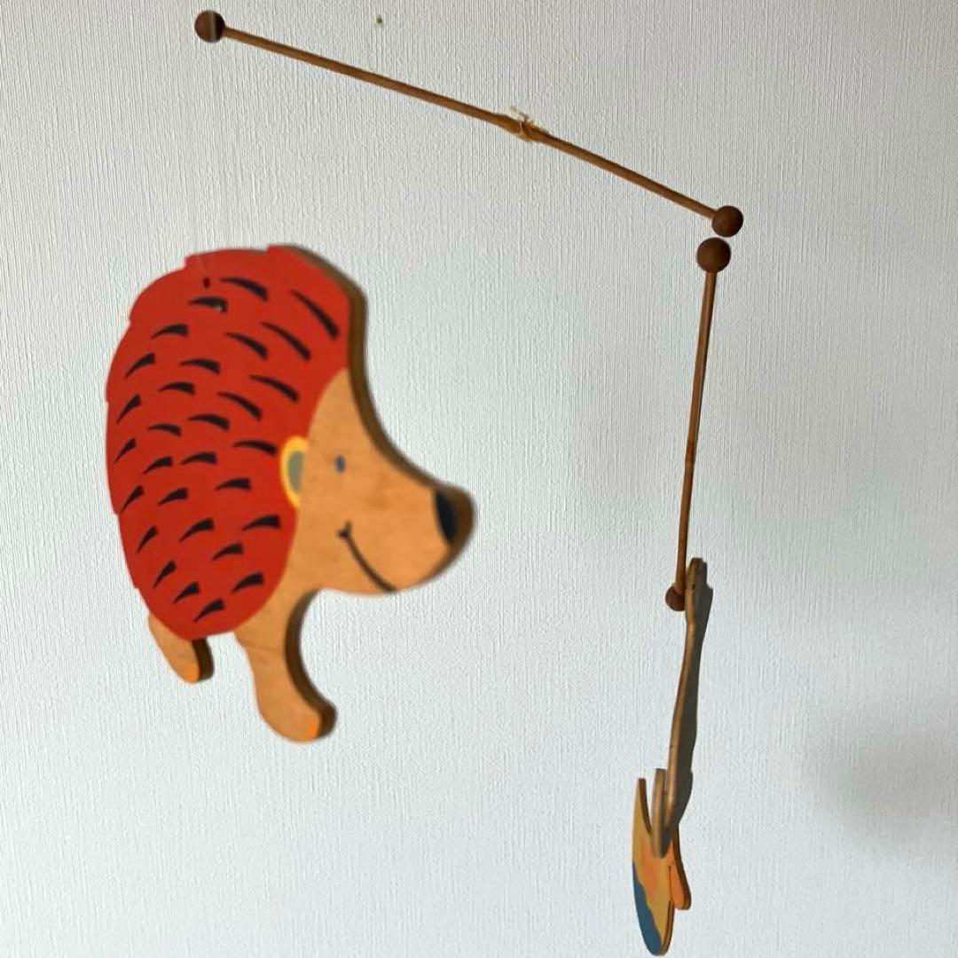 【匿名配送✨希少】ゆらゆら　木のモビール　木製　動物　モビール ドイツ　ヘラー