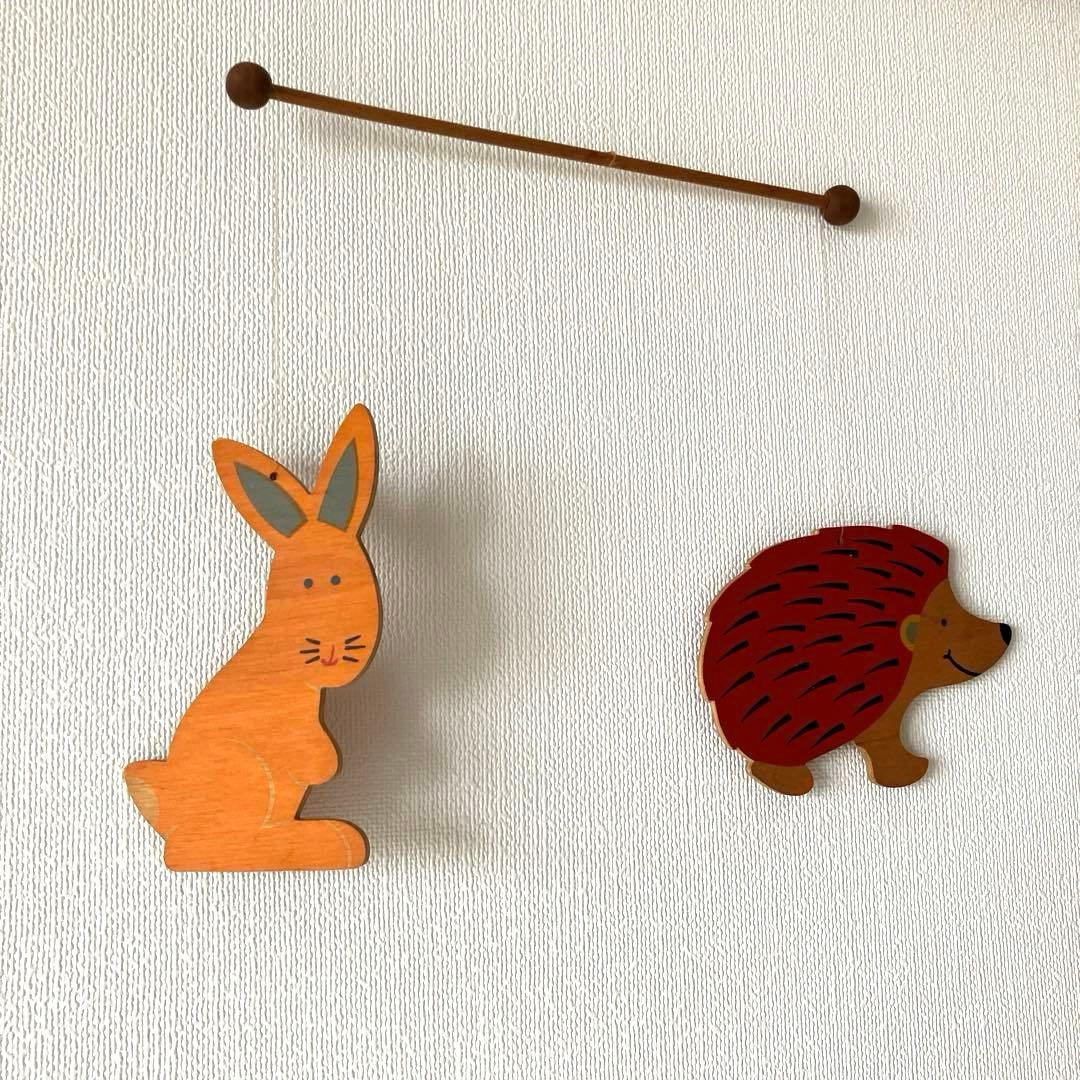 【匿名配送✨希少】ゆらゆら　木のモビール　木製　動物　モビール ドイツ　ヘラー