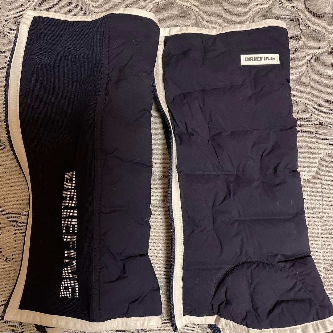 BRIEFING ネイビー ハイブリッドダウン レッグウォーマー