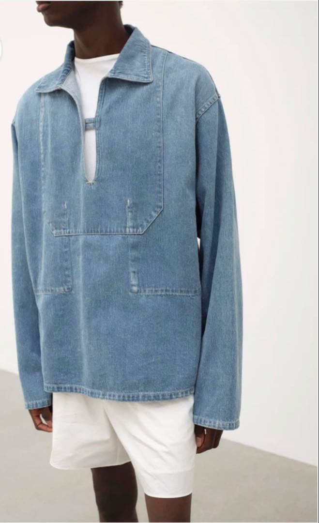 【AURALEE】SELVEDGE FADED LIGHT DENIM P/O