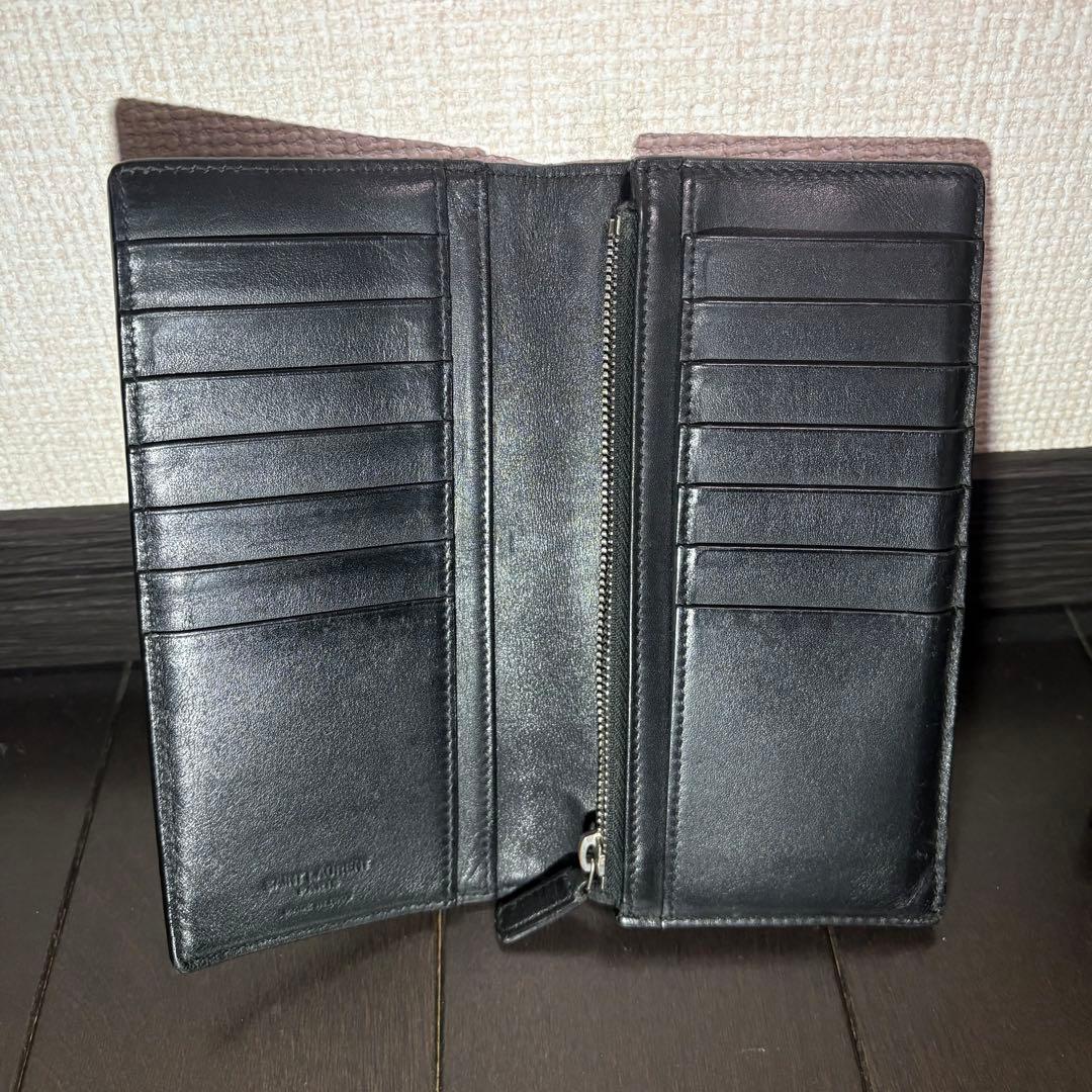 サンローラン型押しクロコ　長財布