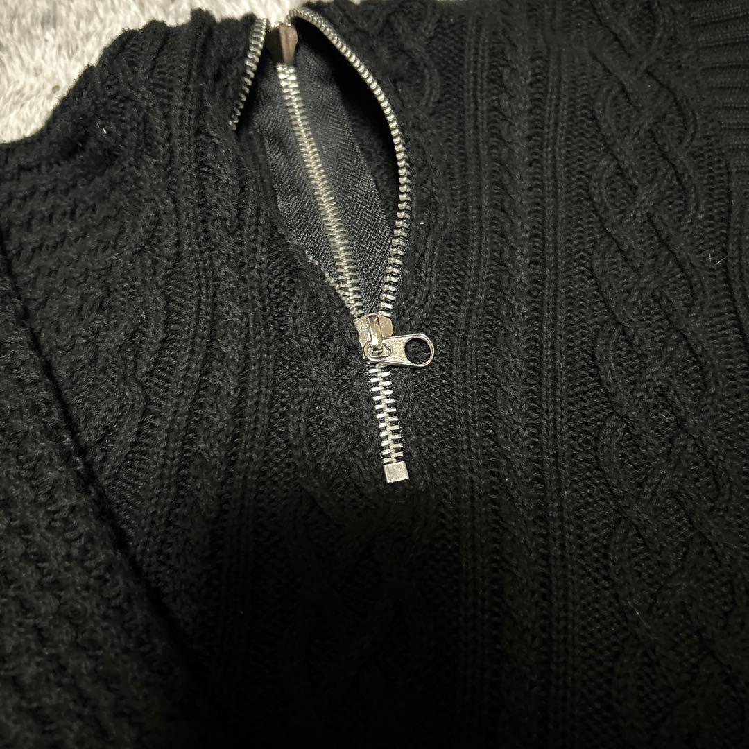 HARE ダメージ&ジッパーニットカーディガン