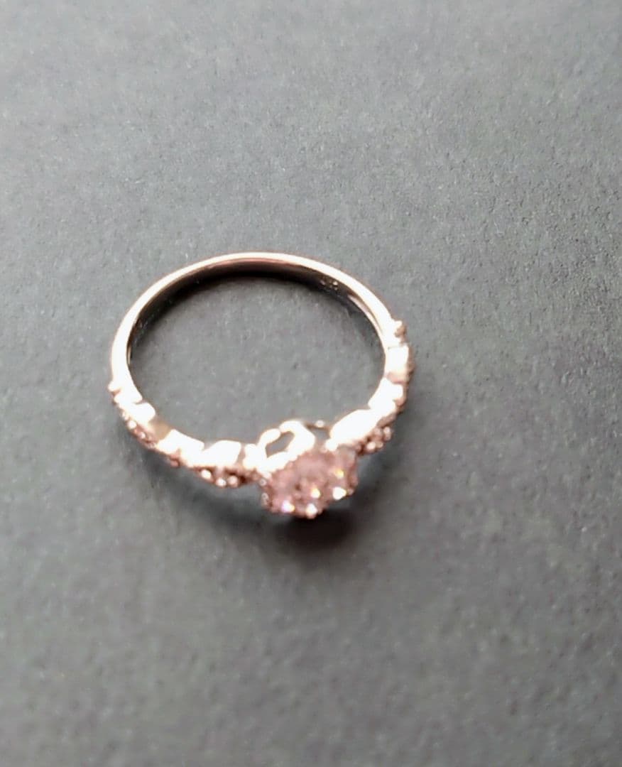 ツツミ　K10ホワイトゴールドダイヤモンドリング