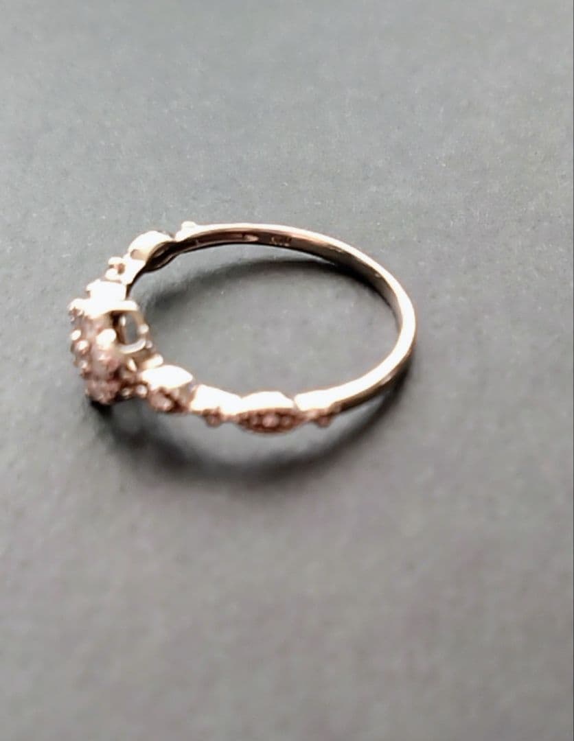 ツツミ　K10ホワイトゴールドダイヤモンドリング