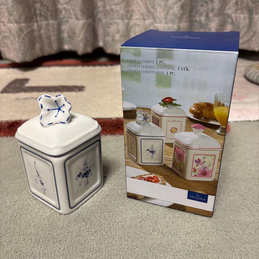 【海外雑貨】ドイツ発★ Villeroy&Boch四角形キャニスター 箱付き!
