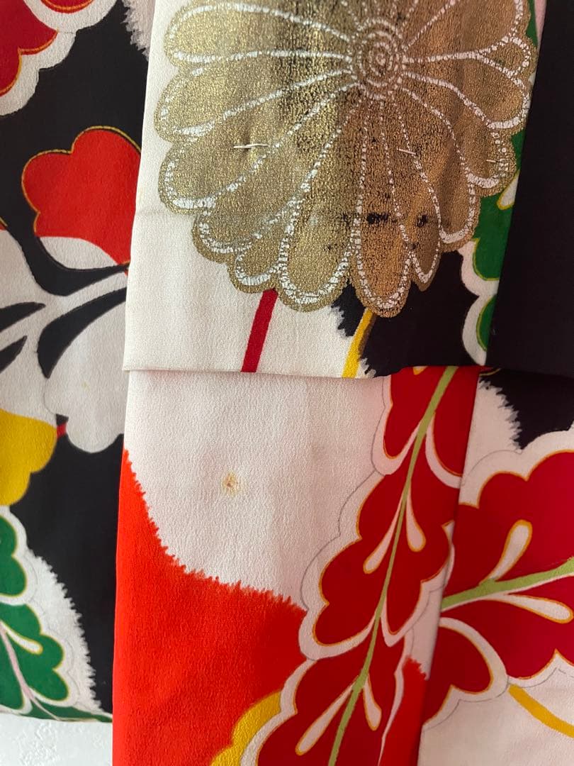 七五三　3歳　正絹アンティークお着物セット