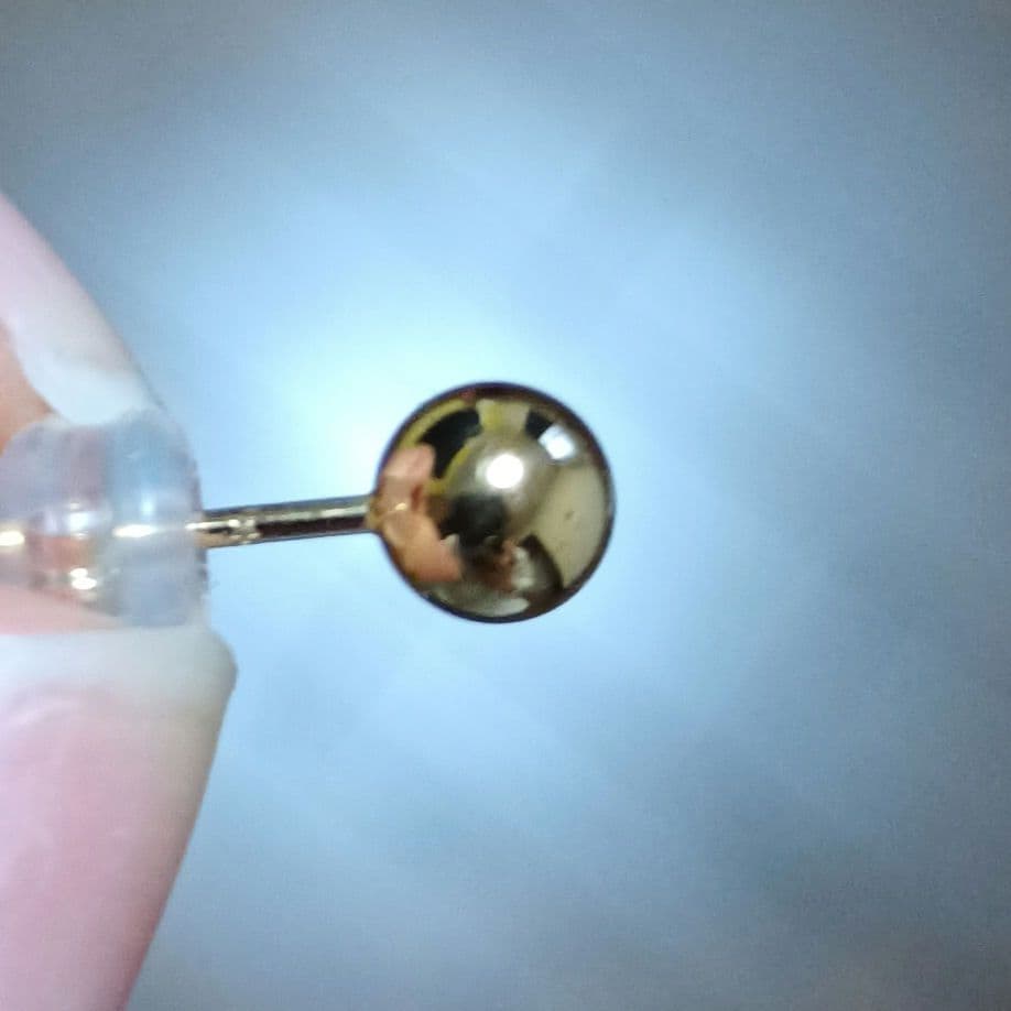 【こちえ】K18 ゴールドピアス（5mm）ギンザタナカ