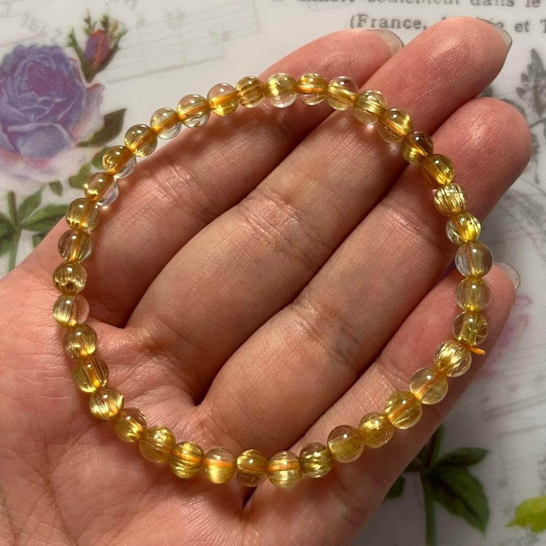 専用 オールドストック ゴールドタイチンルチル 小粒ブレスレット