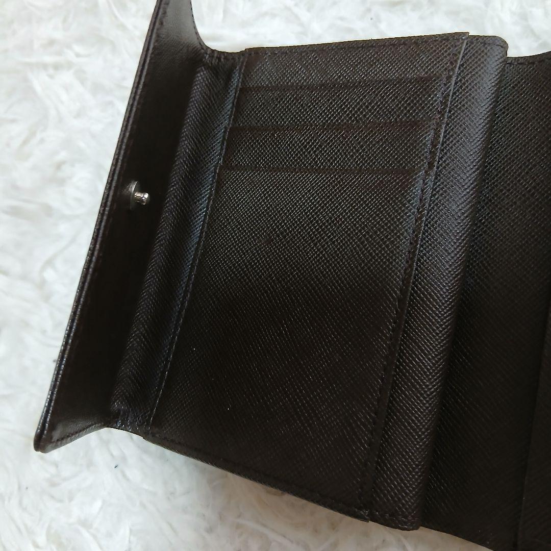 【BURBERRY】ノバチェック　レザー がま口　3つ折り財布