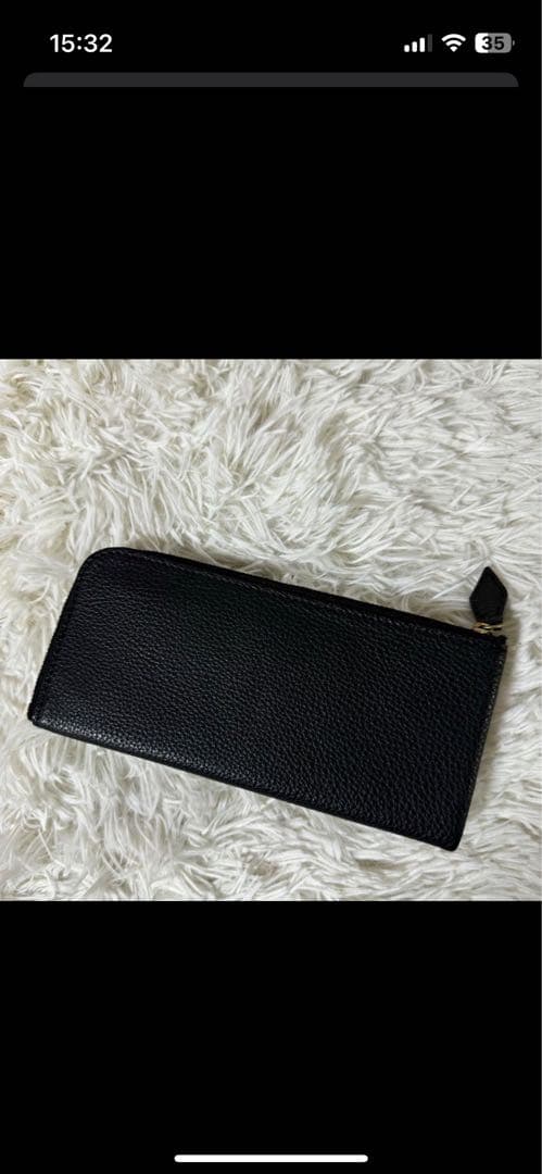 【美品】大峽製鞄 OHBA 1245-3-GMS Lジップ ブラックレザー長財布