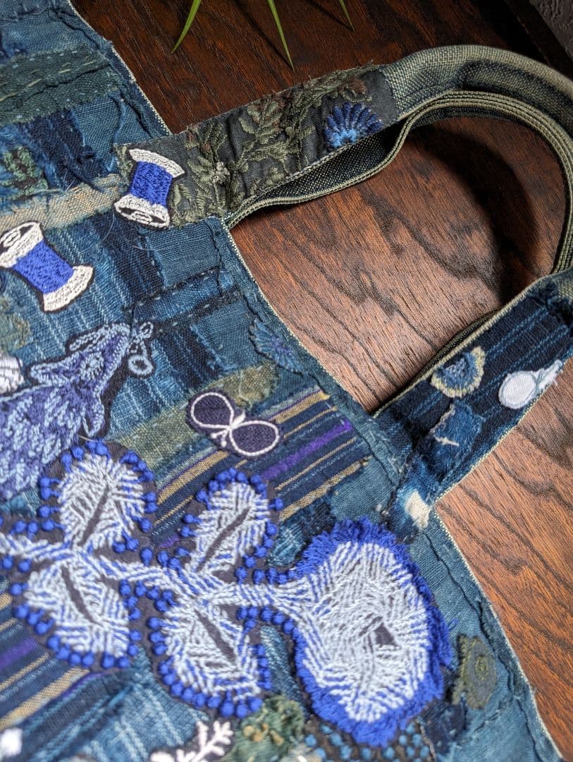 《吉田カバン&Wolf&Flower&襤褸》古布　藍染　ミナ　pjc 　バック