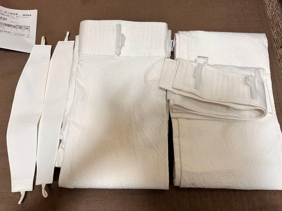 無印良品　綿洗いざらし平織ノンプリーツカーテン