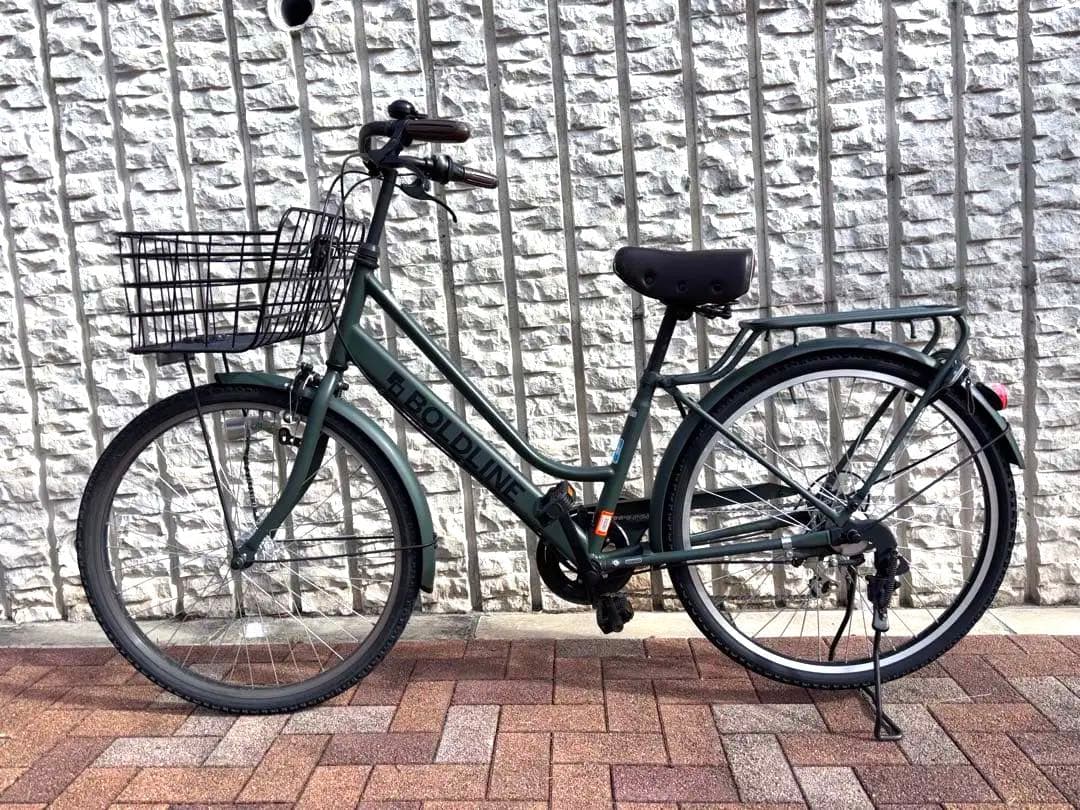 [26インチ]あさひ ボールドライン(マットオリーブ)※ 大阪府吹田市お渡し希望