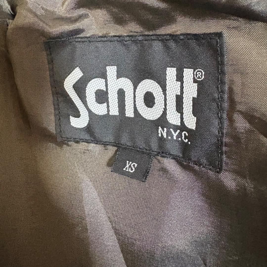 schott IENA ラムレザー ライダースジャケット 羊革 ブラック XS