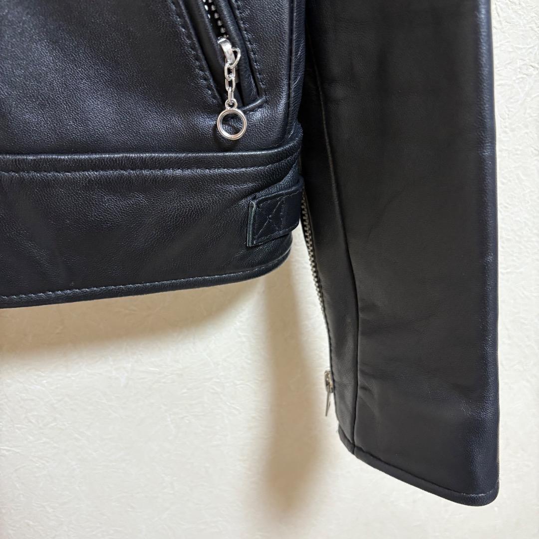 schott IENA ラムレザー ライダースジャケット 羊革 ブラック XS