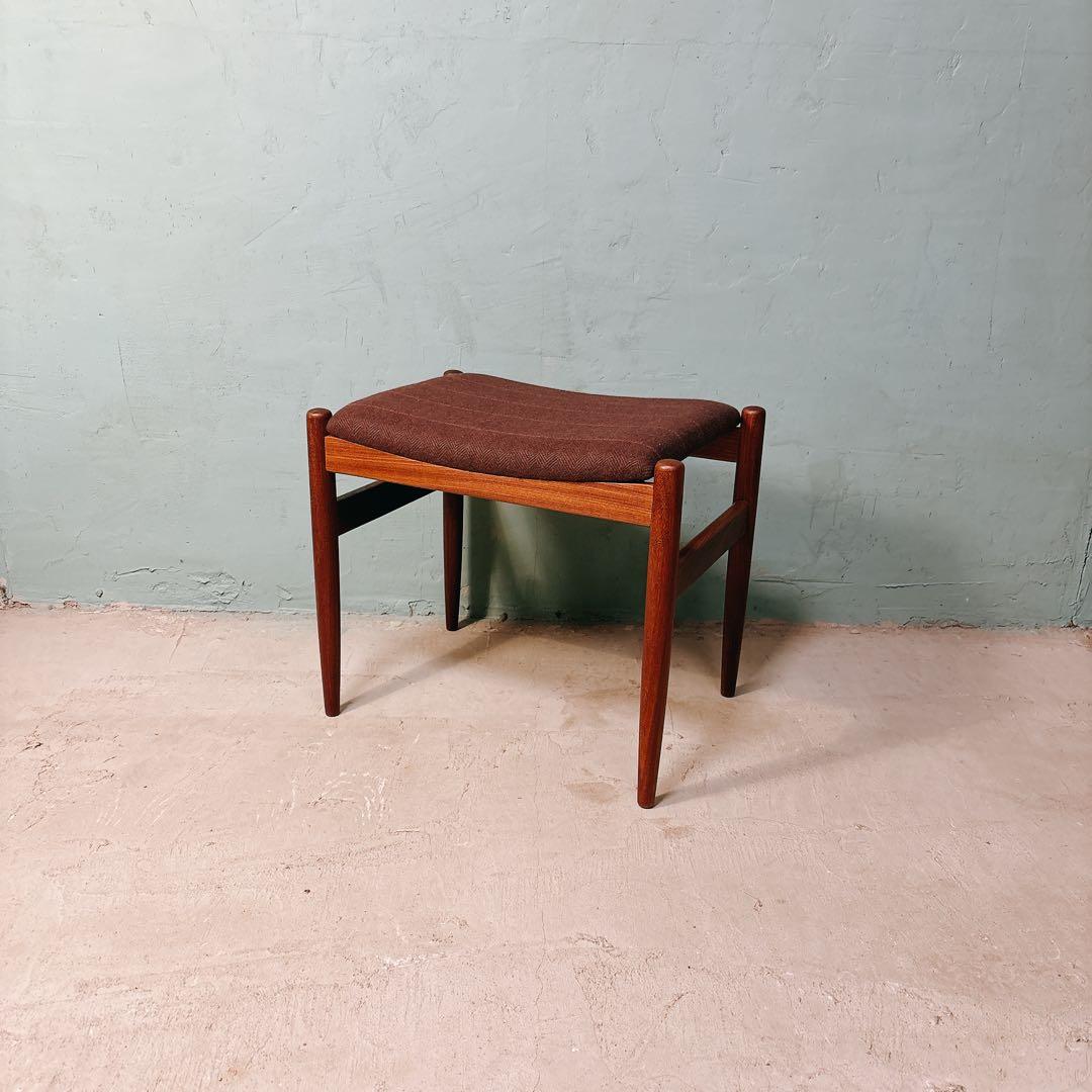 デンマーク　チーク材　スツール　北欧家具　北欧ビンテージ