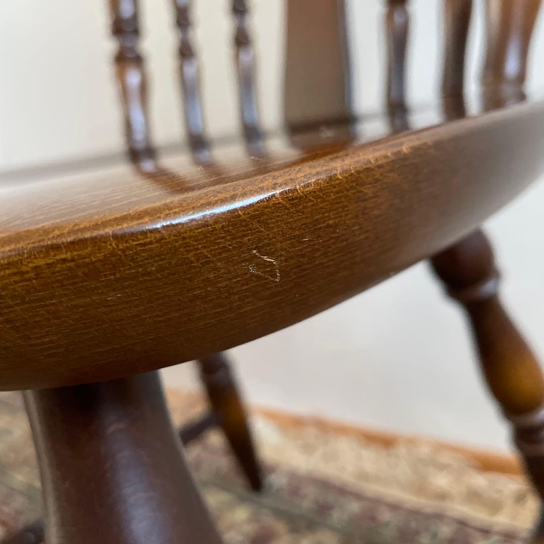 ④【美品】キツツキ 飛騨産業 ダイニングチェア　ウィンザーチェア　コムバック