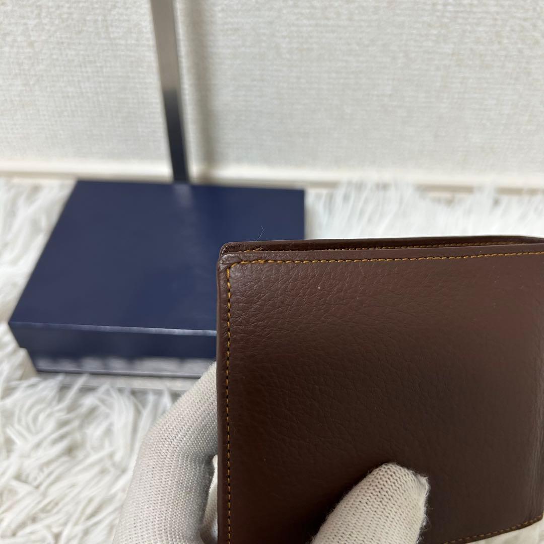 【新品未使用✨ヴィンテージ感】バレンシアガ　二つ折り財布　ブラウン　本革　正規品