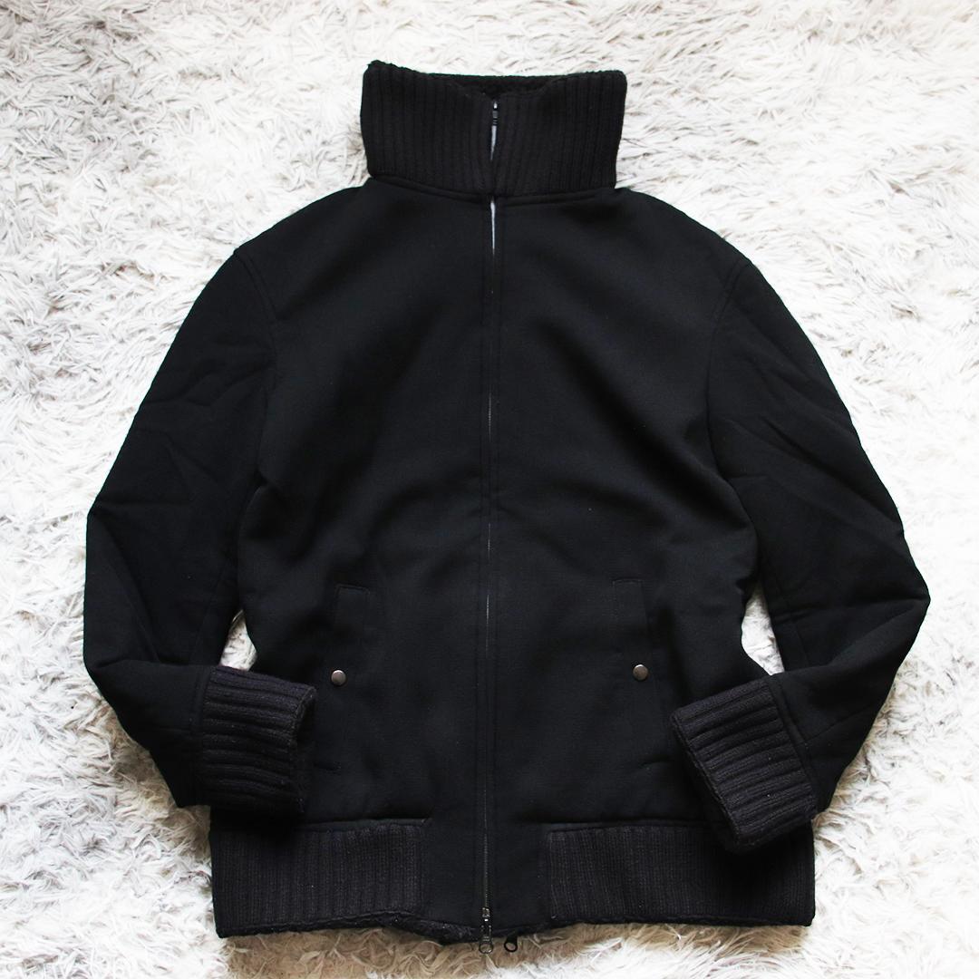 【あおば】希少✨ato ウールドビー中綿ミリタリーブルゾン ラムレザー