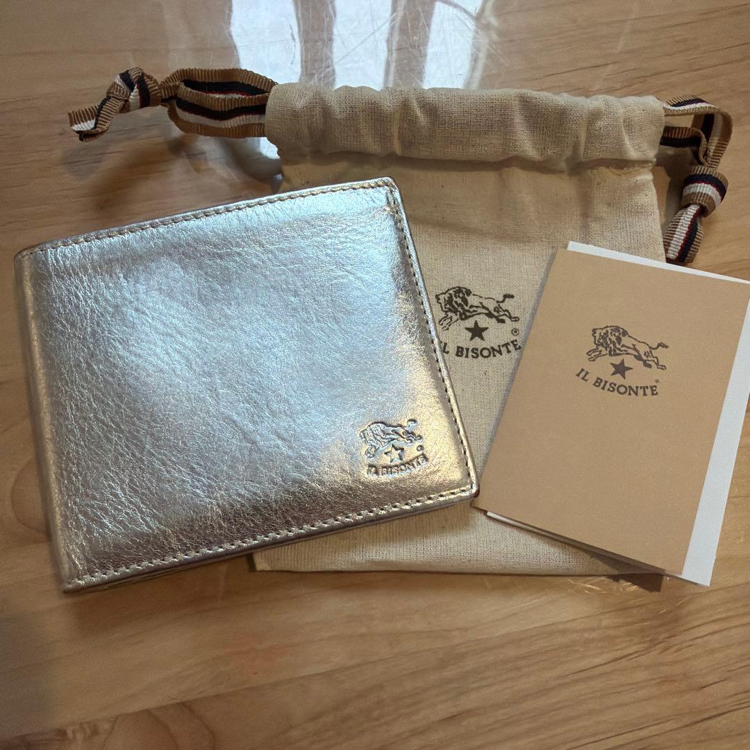 IL BISONTE シルバー 二つ折り財布