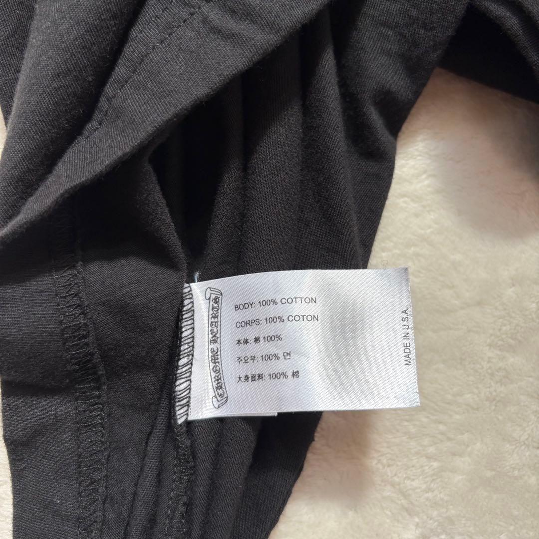 極美・Lサイズ　CHROME HEARTS ホースシューロゴ　半袖Tシャツ　黒