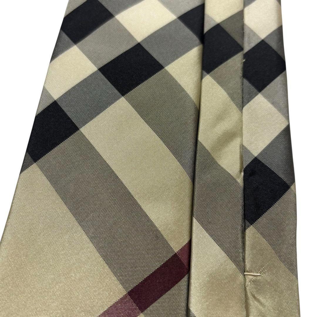 BURBERRY LONDON バーバリー シルク ネクタイ チェック 未使用品