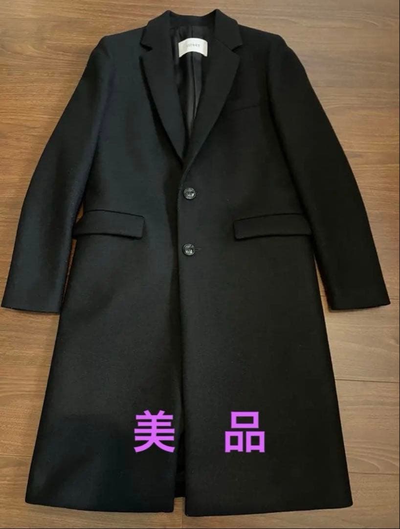 【週末限定価格】美品☆アストラット　ウール　カシミヤ　チェスターコート　ブラック