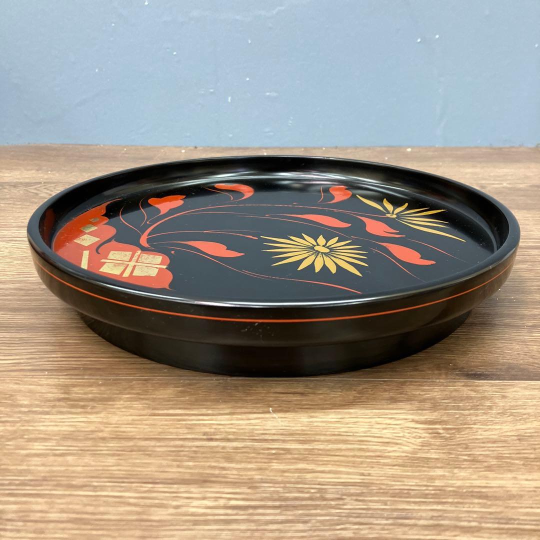 D-5 昭和レトロ 伝統工芸 漆器 菓子鉢 菓子器 2点セット 水澤木製
